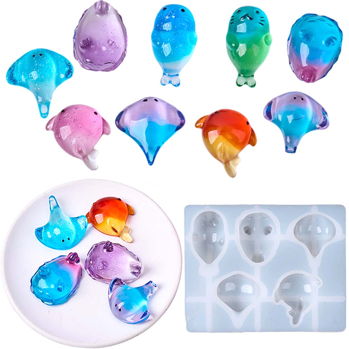3D Healing Kawaii Manta Ray Wh - đánh giá và giá Candle Molds