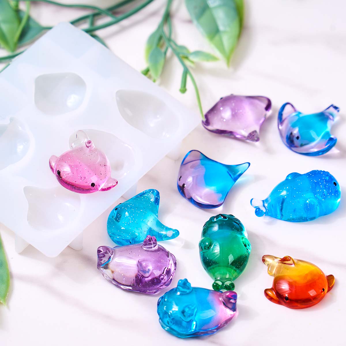 3D Healing Kawaii Manta Ray Wh - đánh giá và giá Candle Molds