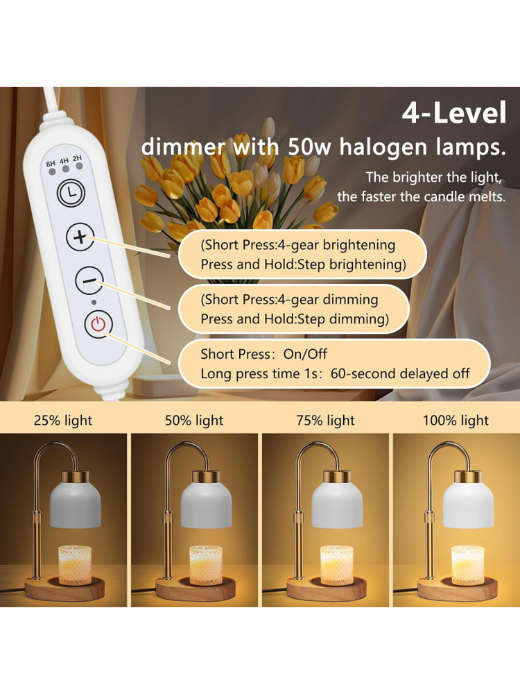 24H Timer Dimmable Candle Wax  - đánh giá và giá Wax Melts